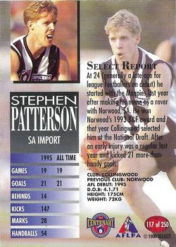 1996 Select AFL #117 Stephen Patterson Back